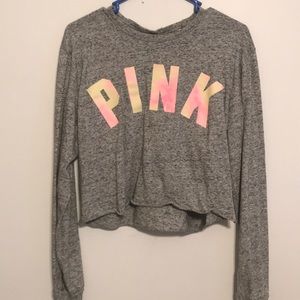 PINK crop long sleeve shirt